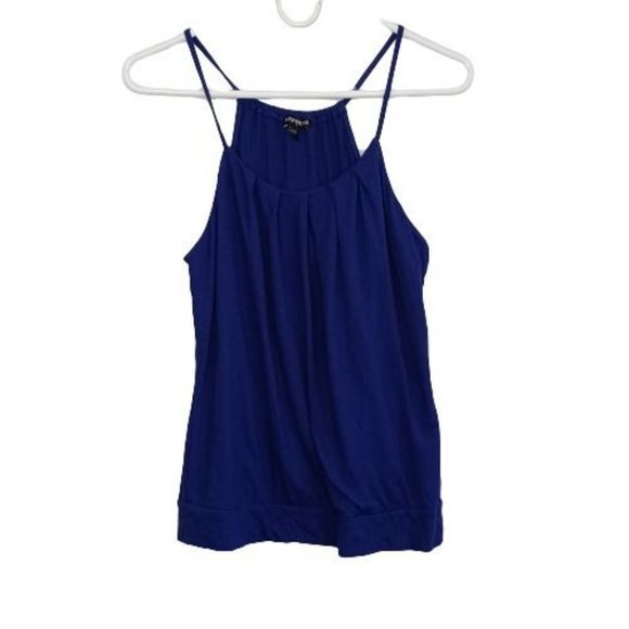 Express Tank Top Womens Small Blue Spaghetti Strap Pullover Loose Blouse - Picture 1 of 9